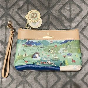 North Carolina map clutch/large wristlet bag